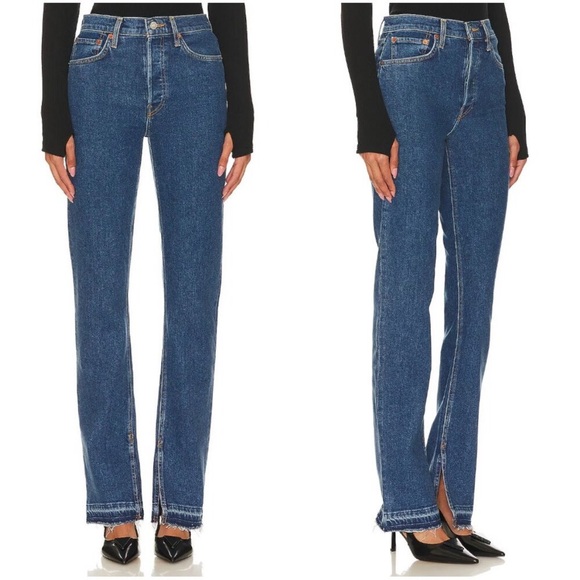 RE/DONE Originals 70s High Rise Skinny Boot Cut Jeans Sz 32 - Picture 2 of 12